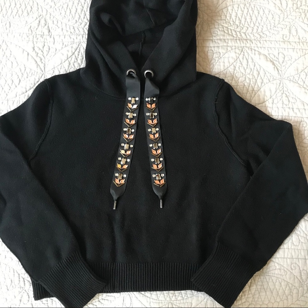 Zara Knit Hooded Sweatshirt